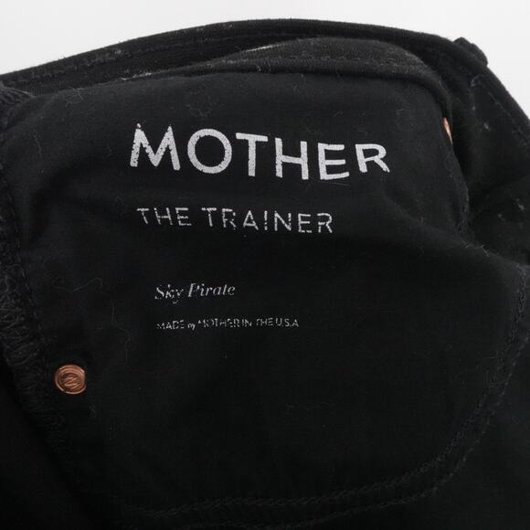 Mother Pants Womens 26 Black Jogger The Trainer SKy Pirate Stretch Comfort - Picture 3 of 14